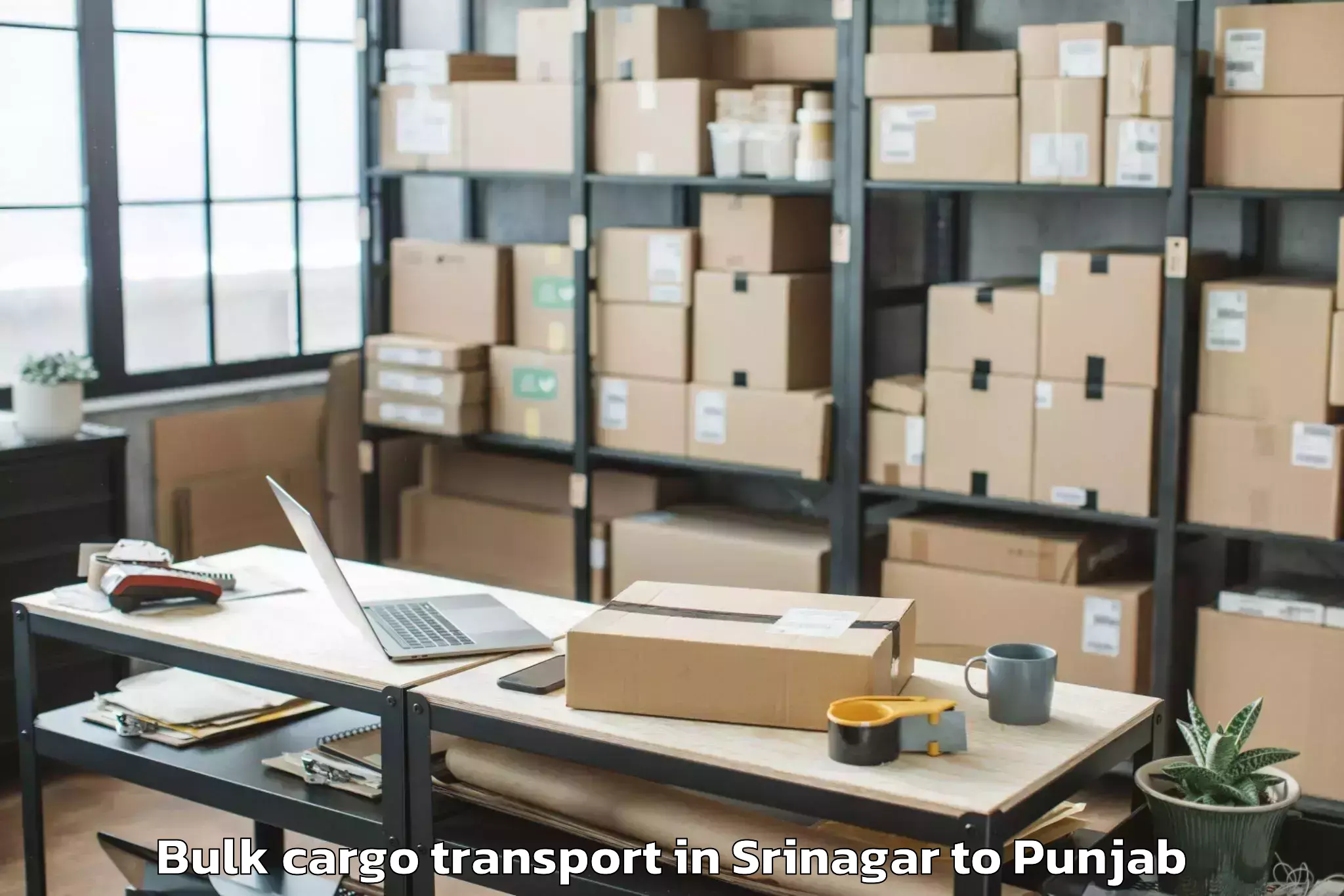 Top Srinagar to Muktsar Bulk Cargo Transport Available